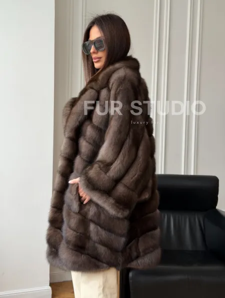 Шуба из баргузинского соболя - оверсайз - фото 11
