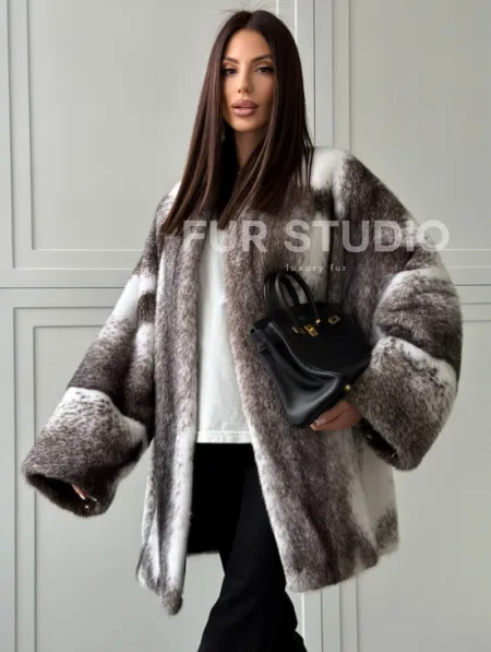 Натуральная шуба из норки крестовки Premium - фото 6