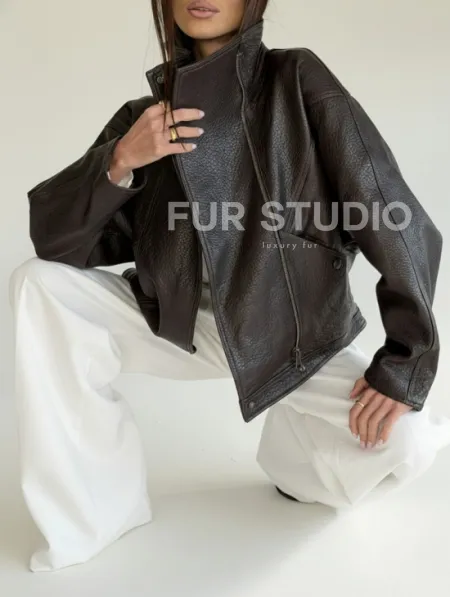 Женская кожаная куртка - фото 5