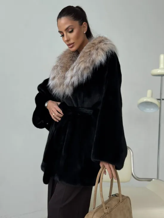 Норковая шуба с рысью - фото 8