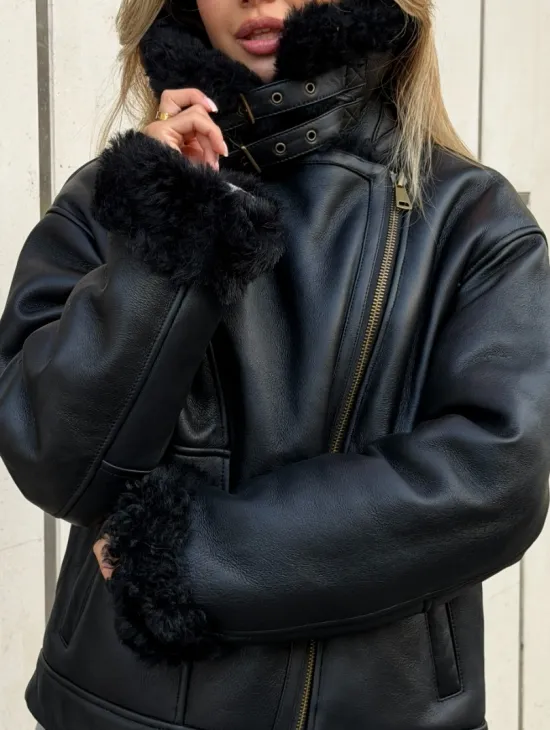 Дубленка авиатор зимняя - фото 4