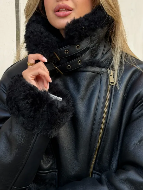 Дубленка авиатор зимняя - фото 3