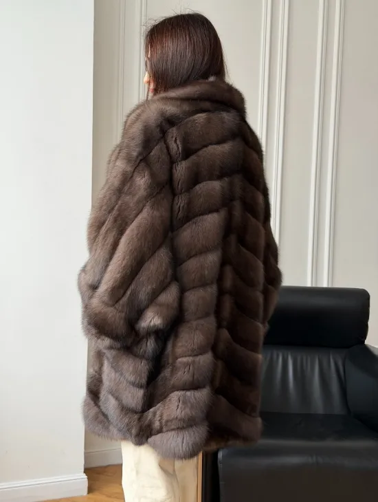 Шуба из баргузинского соболя - оверсайз - фото 9