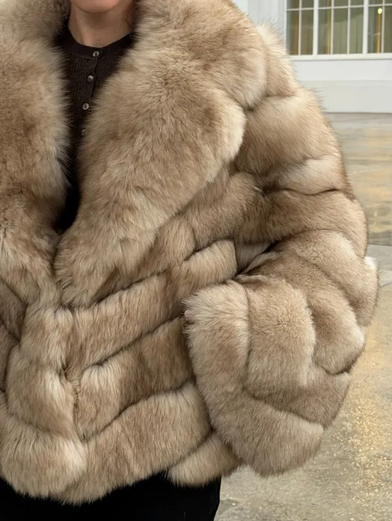 Шуба из песца под куницу - фото 3