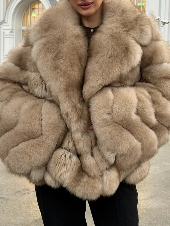 Шуба из песца под куницу - фото 4