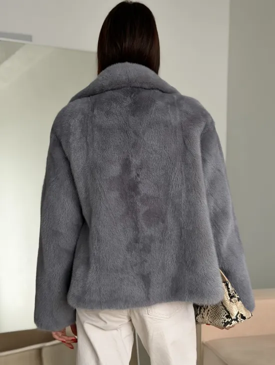 Короткая норковая шуба автоледи - фото 3