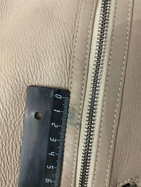 Авиатор дубленка из натуральной овчины в бежевом оттенке - фото 5